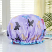 Afabs® Douchemuts / Shower cap / Douchekapje / Douchecap - Paars met zwarte vlinders