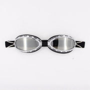 Chrome speedster motorbril zilver glas