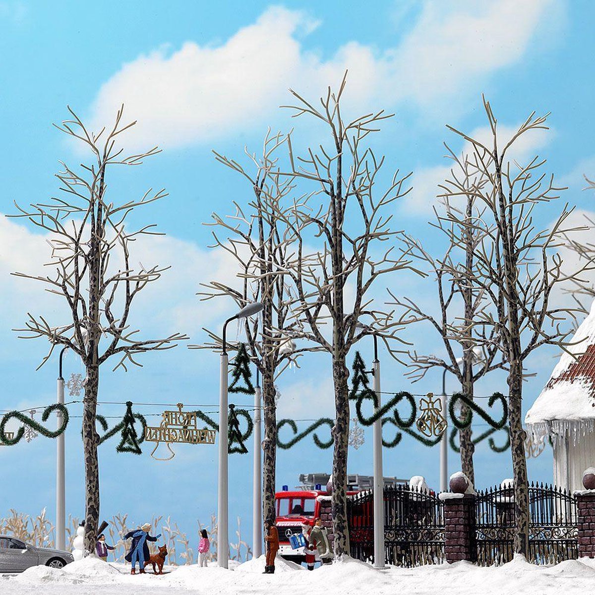 Busch - 4 Winterl.platanen H0 (Bu6158)