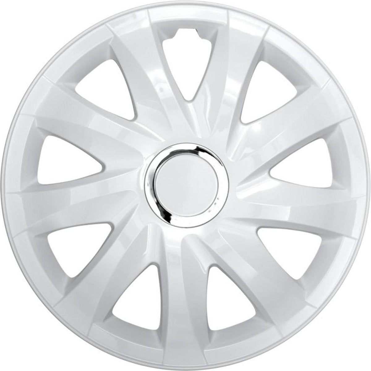 Drift wieldoppen 15 "wit gelakt 4 stuks Eenvoudige installatie