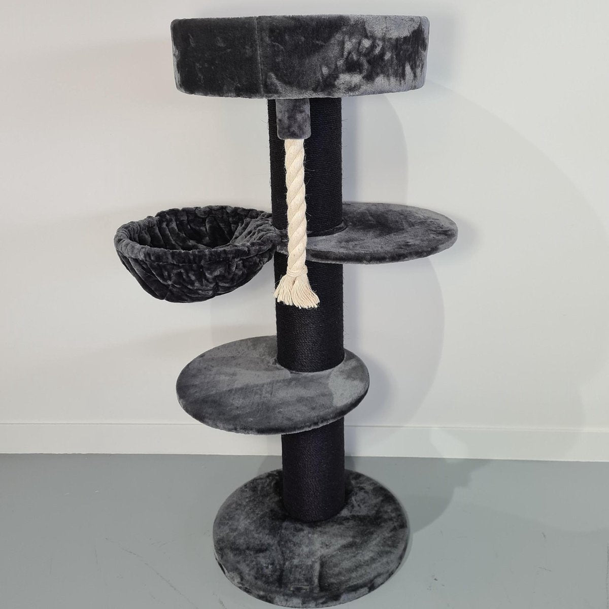 RHRQuality krabpaal voor grote katten Maine Coon Sleeper PLUS Blackline Dark Grey
