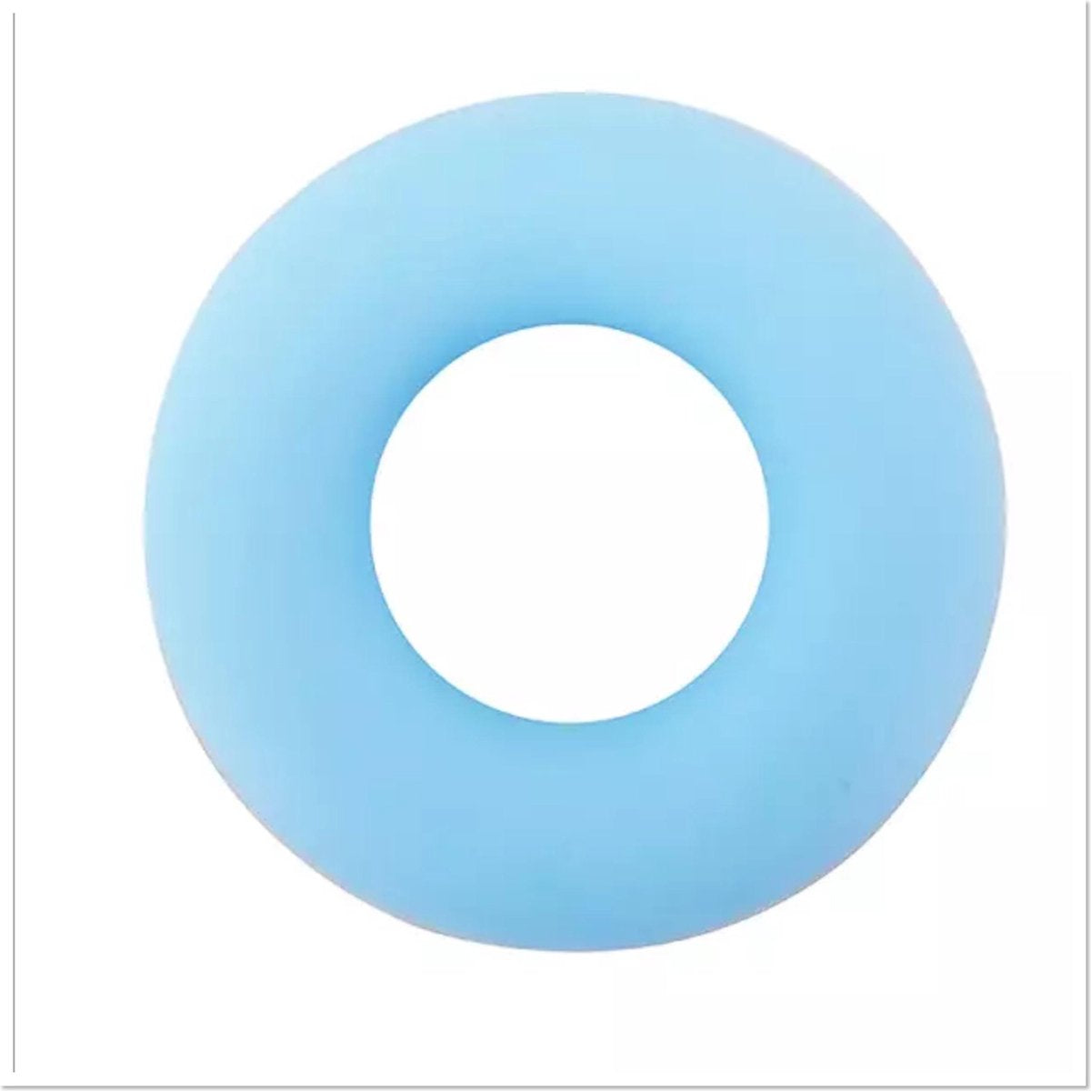 Bijtketting-Kauwketting-Basic Ring- Subtiel-Pastelblauw- met koord