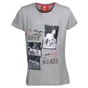Red Horse Shirt  Met Print Kids - Grey - 116