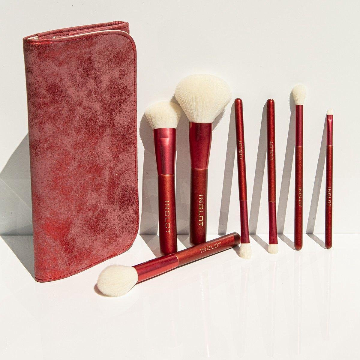 Brush set (7 stuks) Marble Red 1