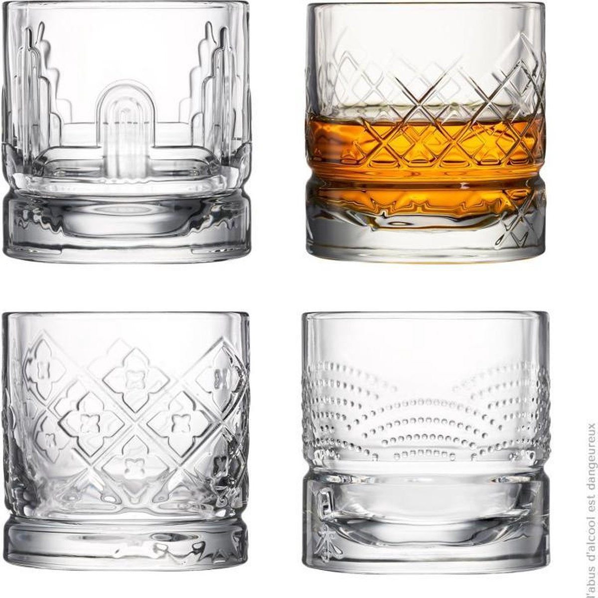 La Rochère - whisky glazen 30 cl - set van 4 - H 8