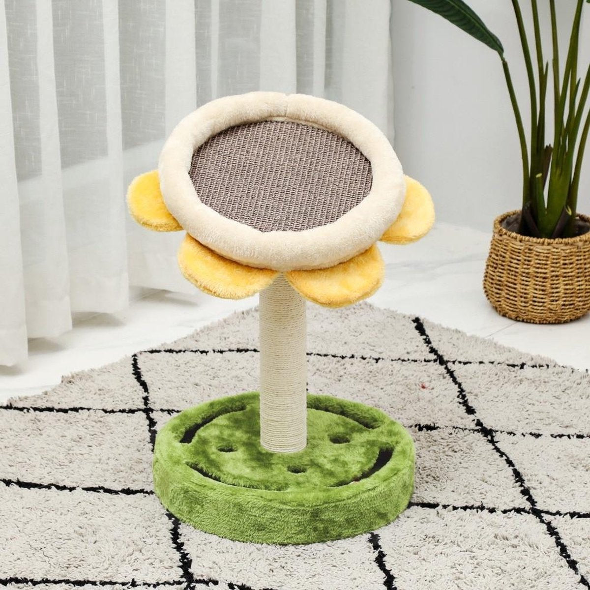 Baymate Leuke Cactus Huisdier Krabpaal Speelgoed met Bal Krabpalen voor Katten Kitten Klimmen Boom Kat Speelgoed Beschermen Meubels AMT0076YE