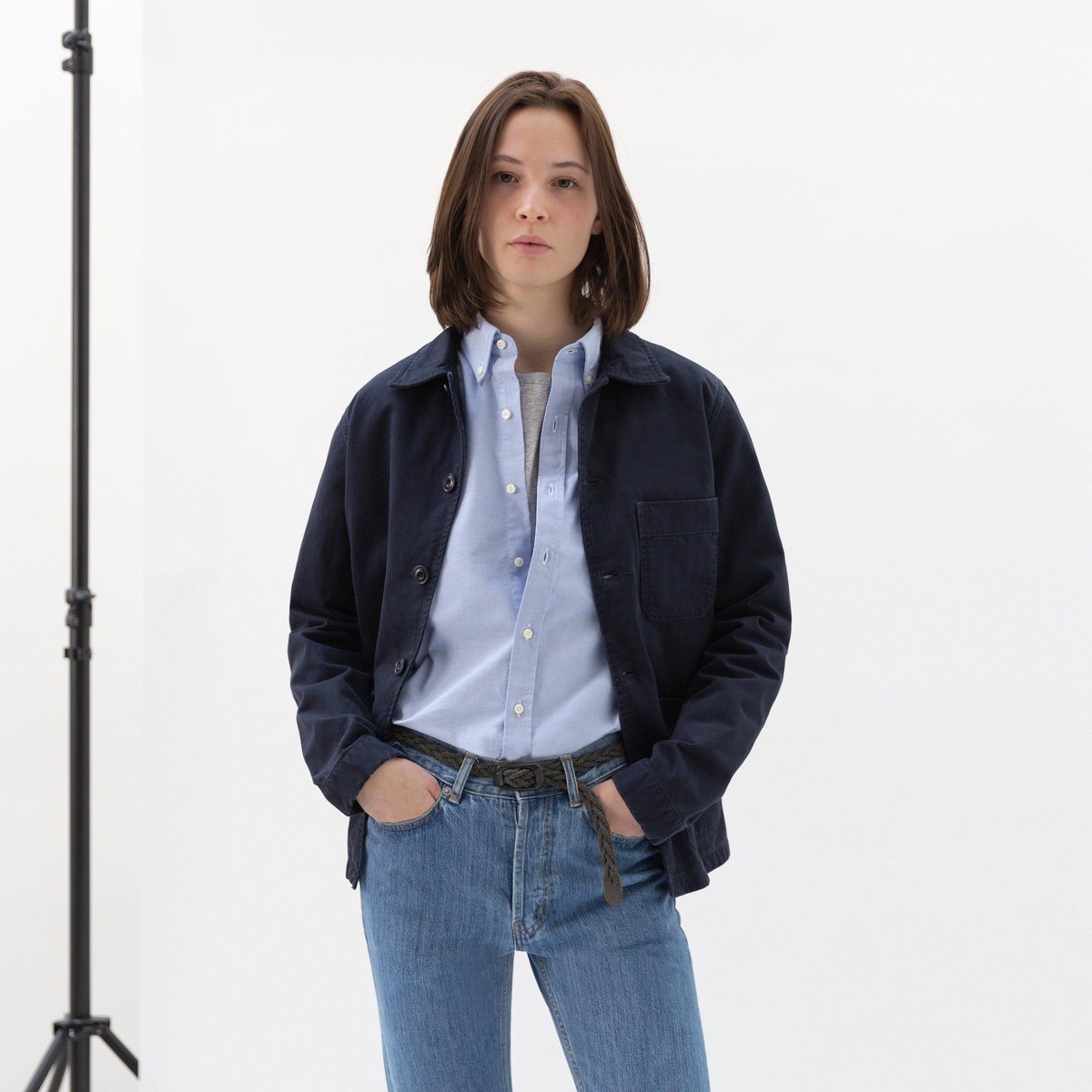Unrecorded Worker Jacket Navy | Unisex | Chore Jackets | Navy | Size XL | French Gardeners Jacket