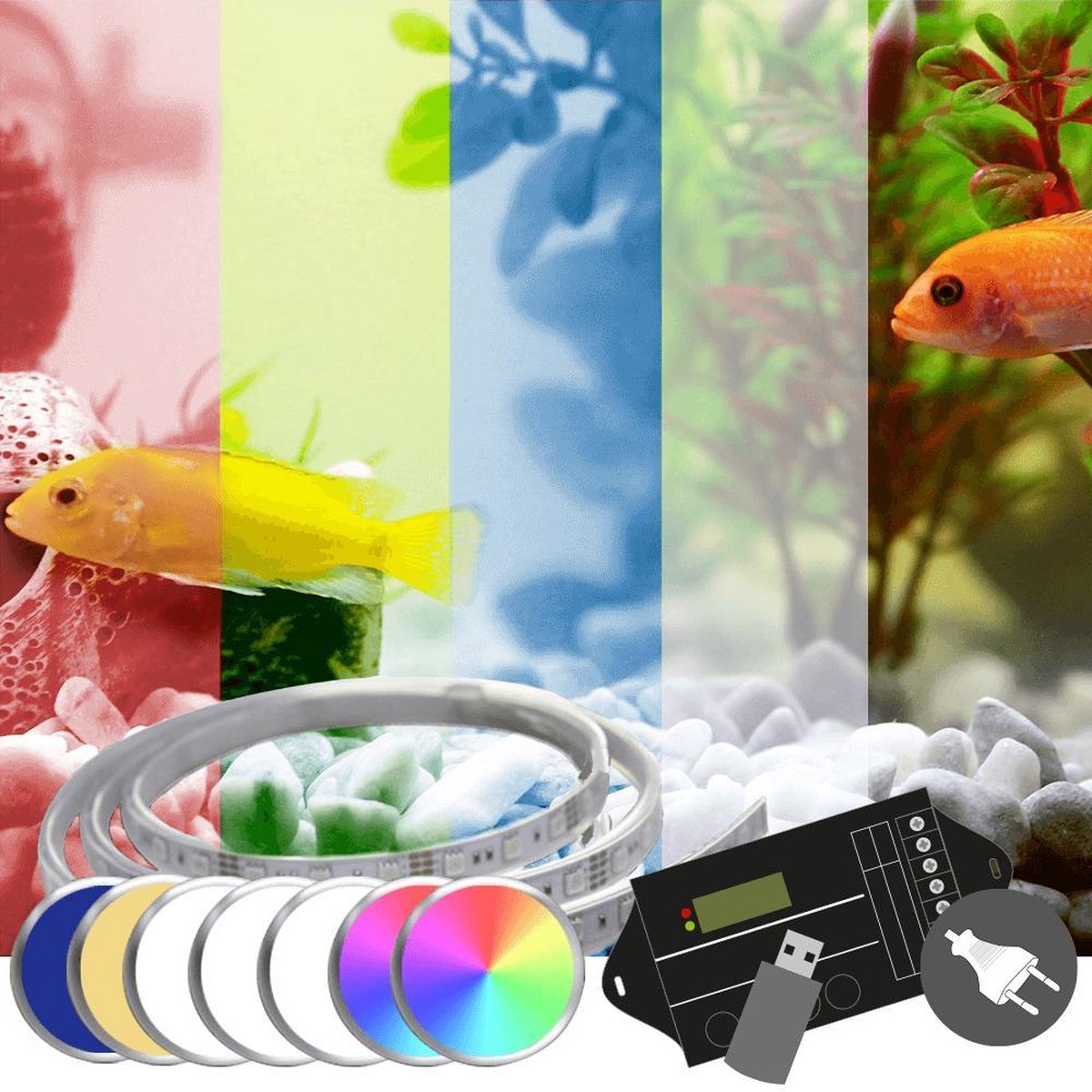 Aquarium verlichting Time Controller set 'Advanced Plus' < 150cm