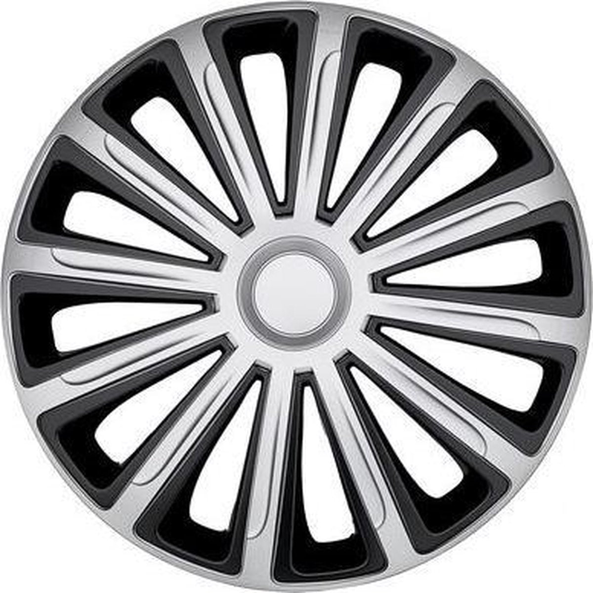 Car Plus Wieldoppen Alaska 15 Inch Abs Zilver/zwart Set Van 4
