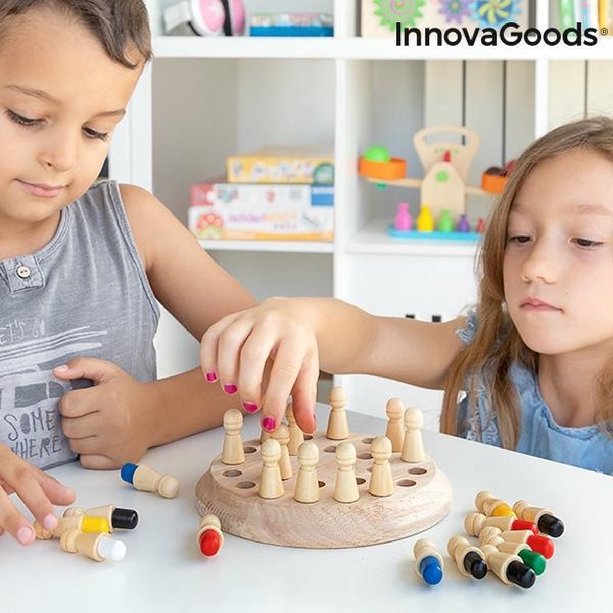 Wooden Memory Chess Taeda Innovagoods 26 Parts