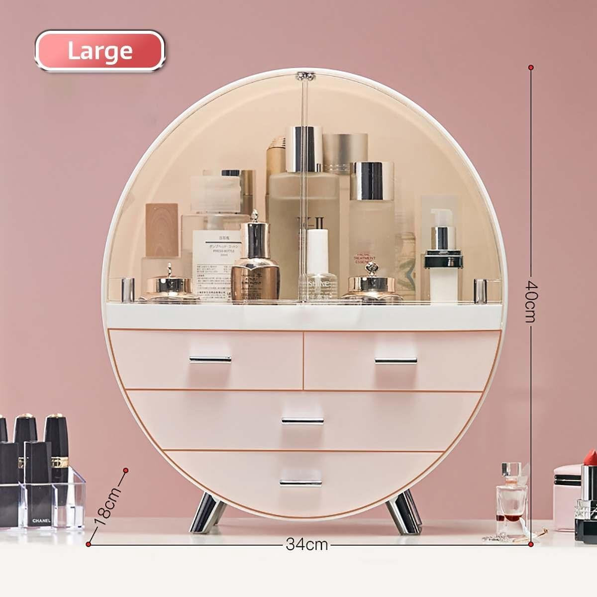 Baymate Mode Lade Make-Up Opbergdoos Badkamer Borstel Lippenstift Houder Desktop Acryl Sieraden Cosmetische Huidverzorging Organizer Rack Pink L