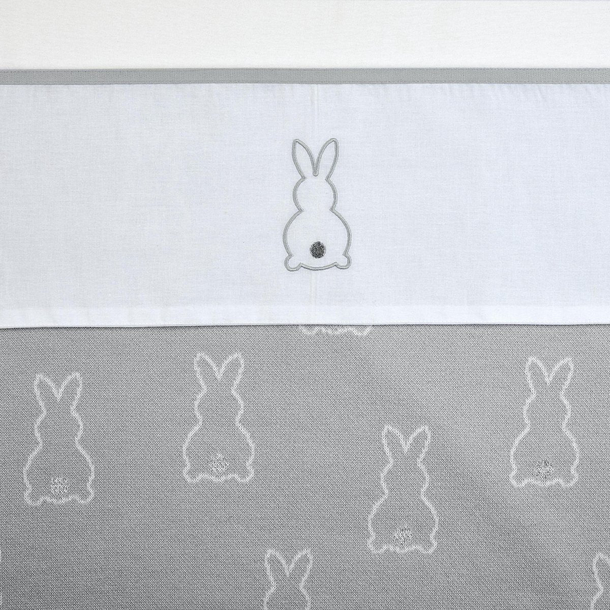 Meyco X Mrs.Keizer ledikantlaken Rabbit - Silver - 100x150 cm