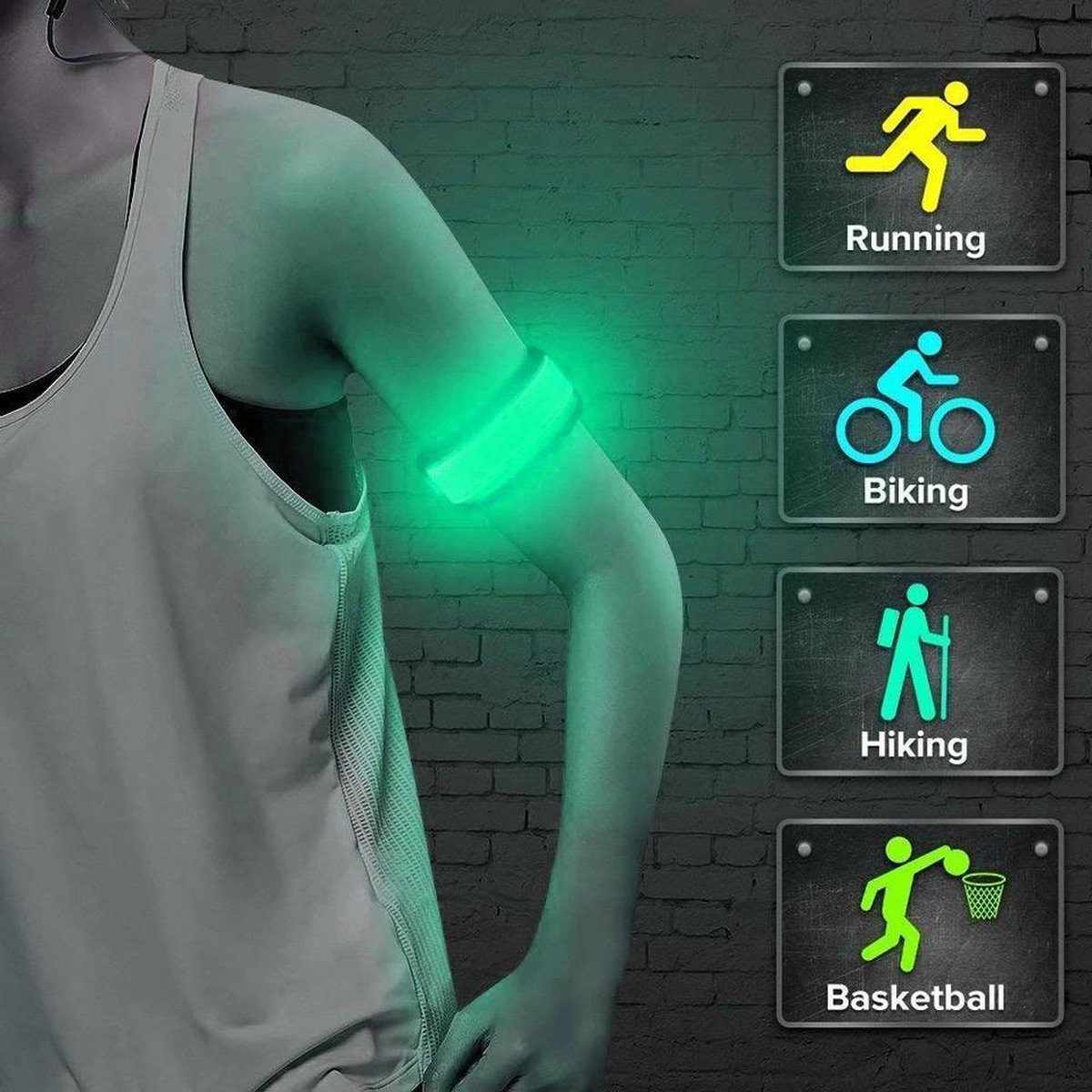 Roze Hardloop Verlichting LED / Running Light / Sport Armband / Fiets Armband /  Reflecterende Armband / Verstelbare Verlichting / Pols Armband