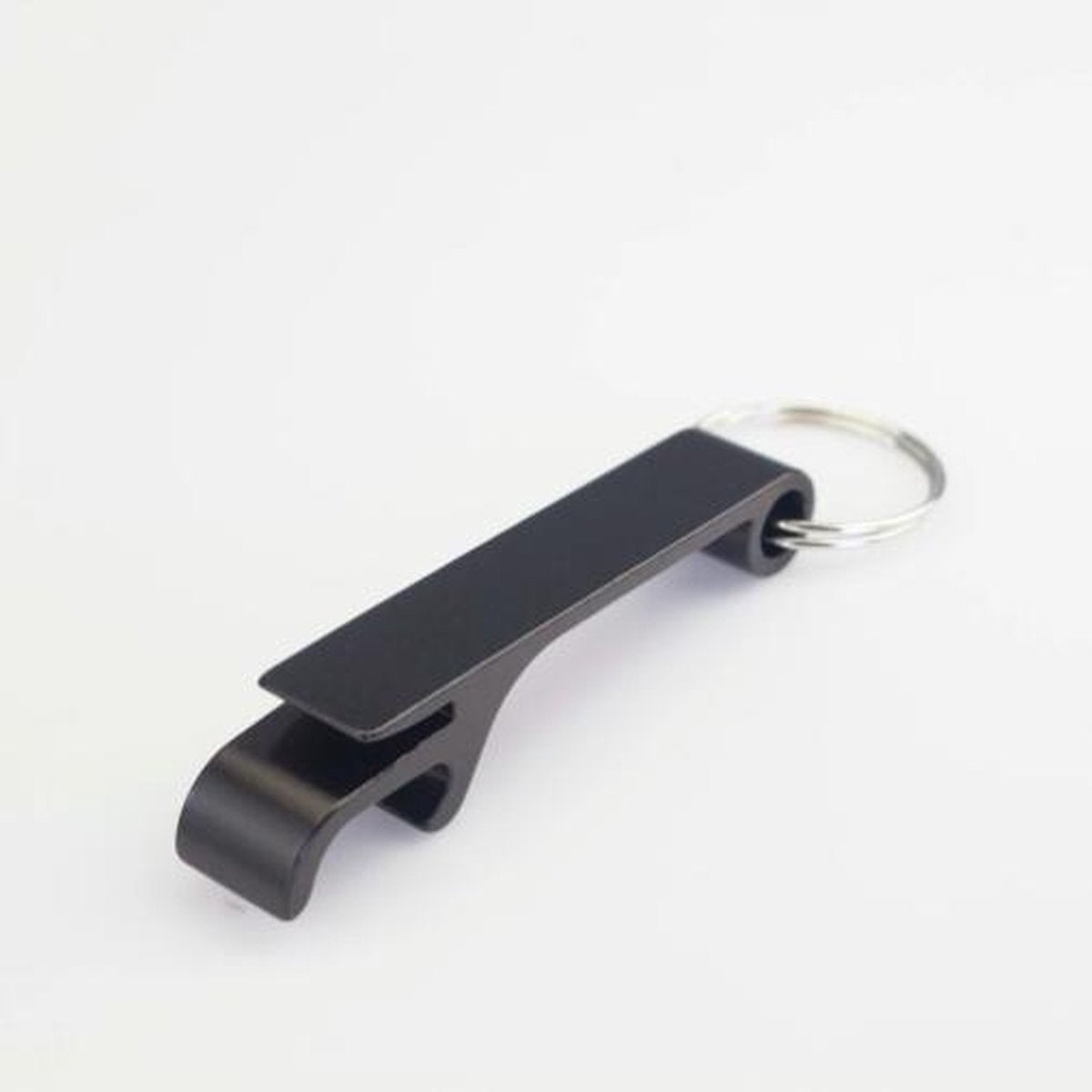 FSW-Products - Bier Sleutelhanger - Bieropener - Beer Opener - Flesopener - Keychain - Zwart - Sleutelhanger - Bevestigingsring