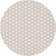 MixMamas Rond Tafelkleed Gecoat - Ø 160 cm - Stippen - Beige/Wit