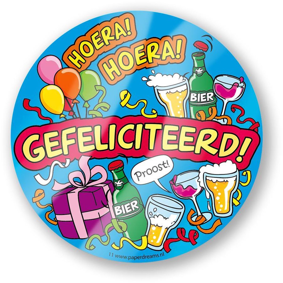 Bierviltjes - Gefeliciteerd - 6 stuks