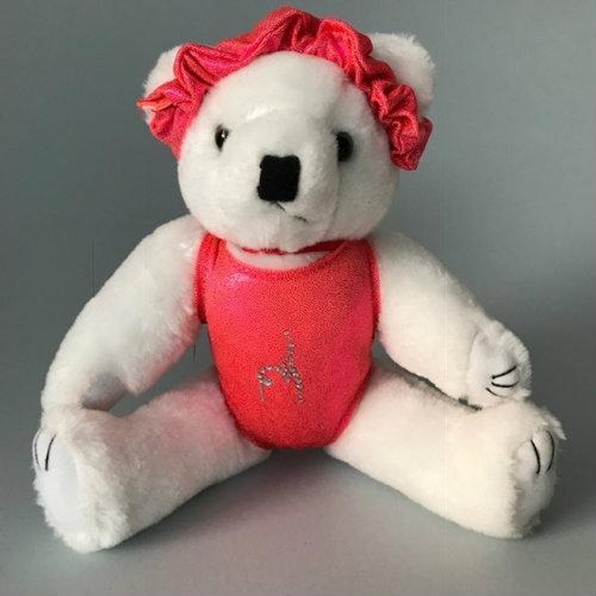 Dreamlight Turnbeertje Met Turnpakje En Froezel En Crystal Pattroon - 12 inch - Oranje