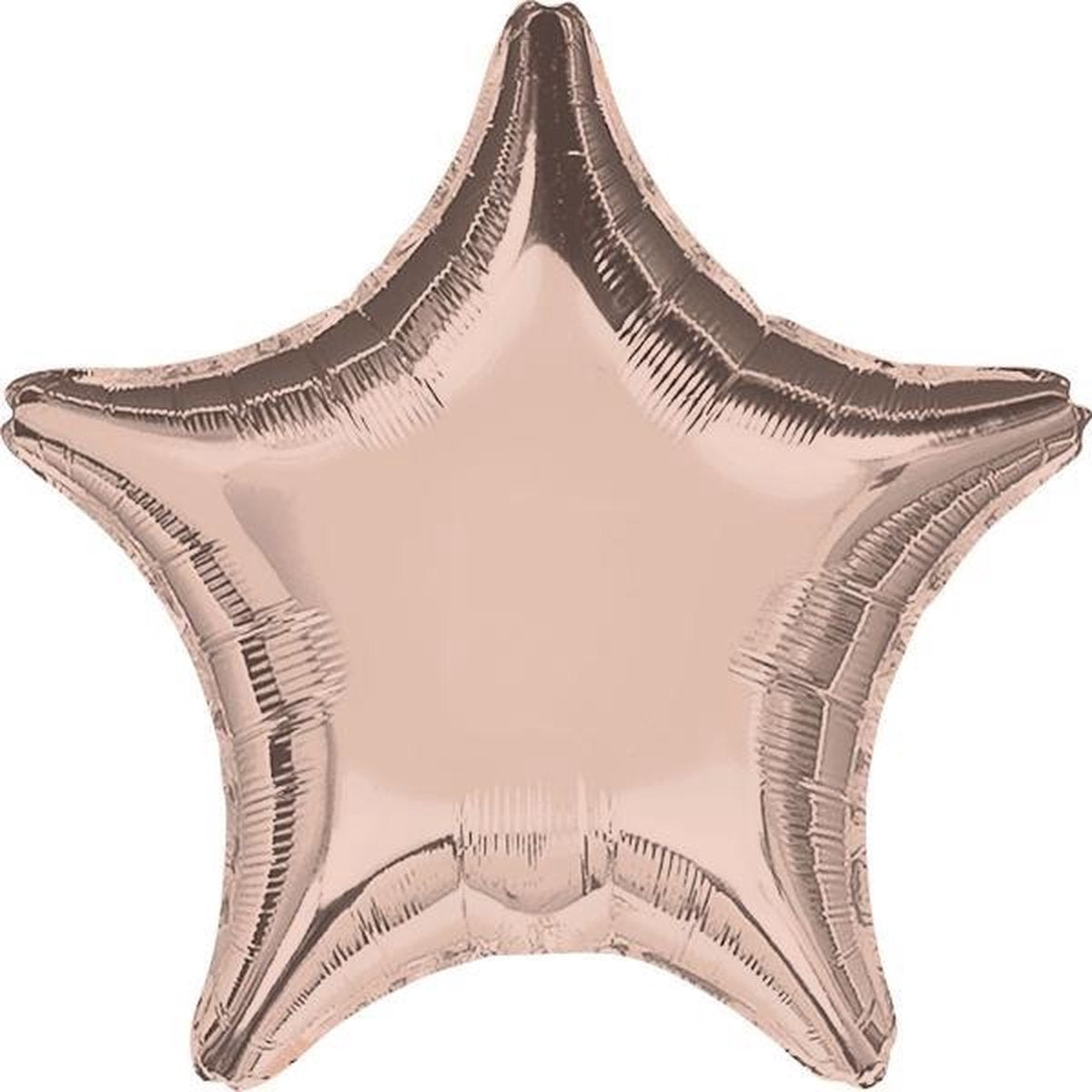 Standard Rose Gold Decorator Foil Balloon Star S15 bulk 45cm