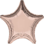 Standard Rose Gold Decorator Foil Balloon Star S15 bulk 45cm