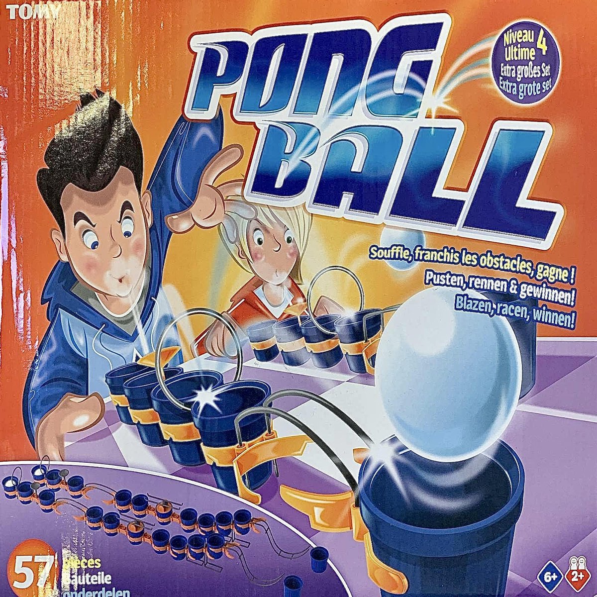 Pong Ball - Blaaskrachtspel - Spelletje vanaf 6 jaar - Blazen
