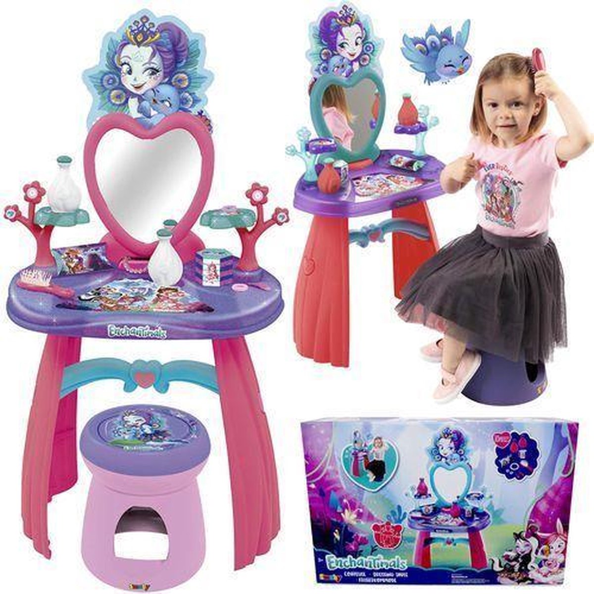 Make Up tafel Enchantimals hartvormig spiegel + accessoires