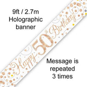 Banner 50 jaar Rose Gold