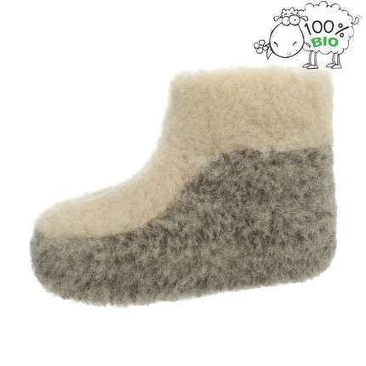 Pantoffels 100% lamswol maat 38 | Grijs-Wit | Sloffen | Heerlijk warm!