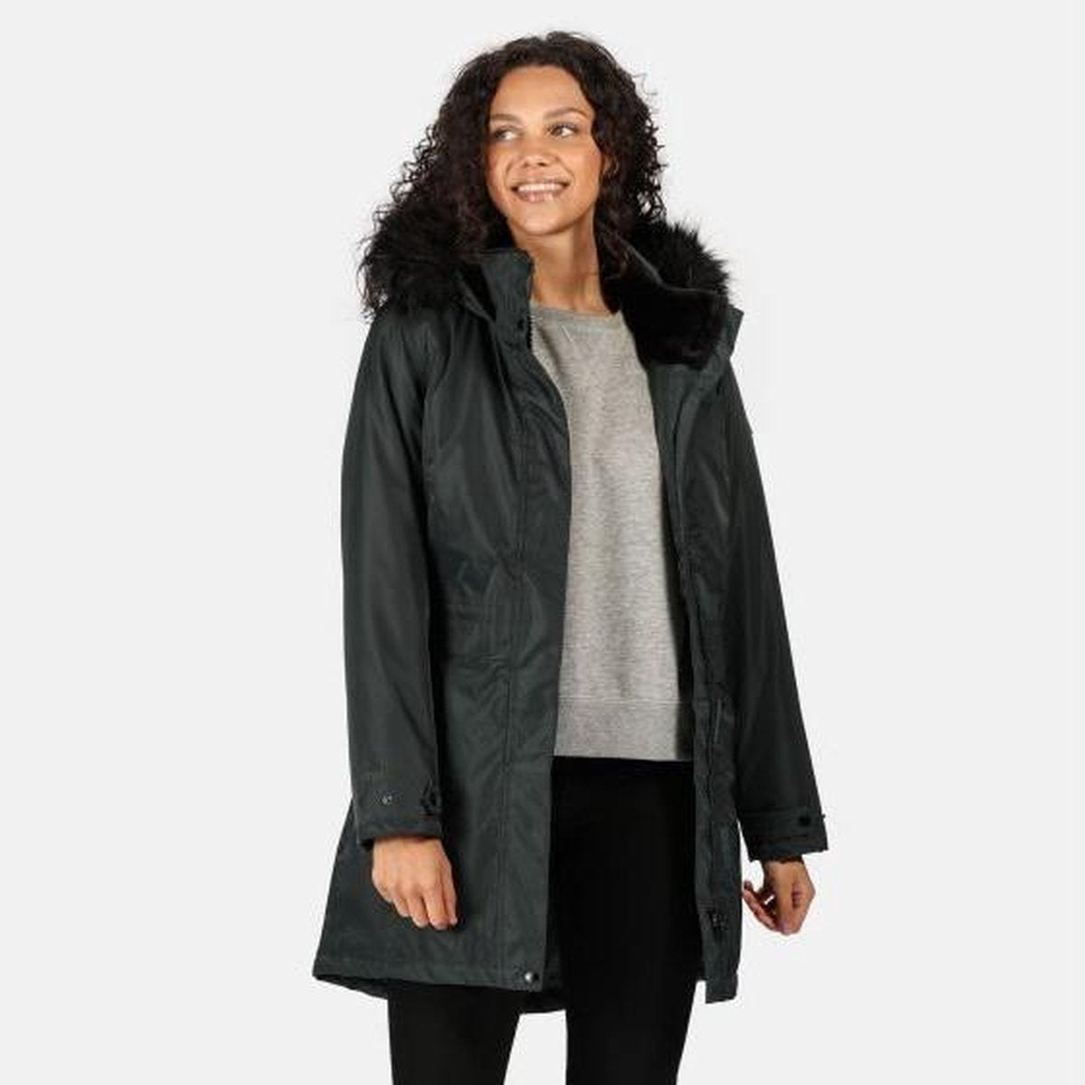 Regatta Parka Lexis Dames Polyester Donkergroen Maat Xs