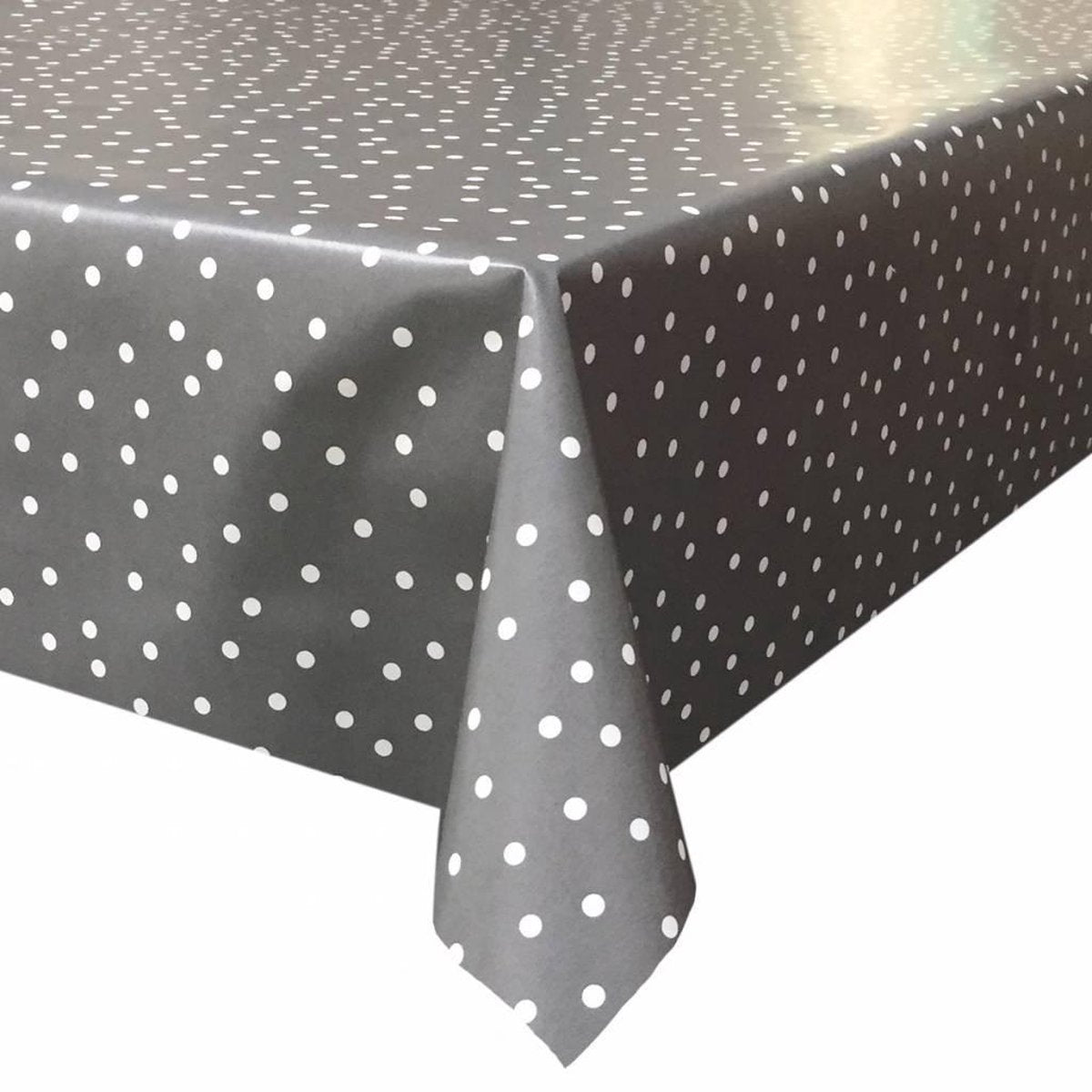 MixMamas Tafelzeil Stipjes - 140 x 200 cm - Grijs/Wit