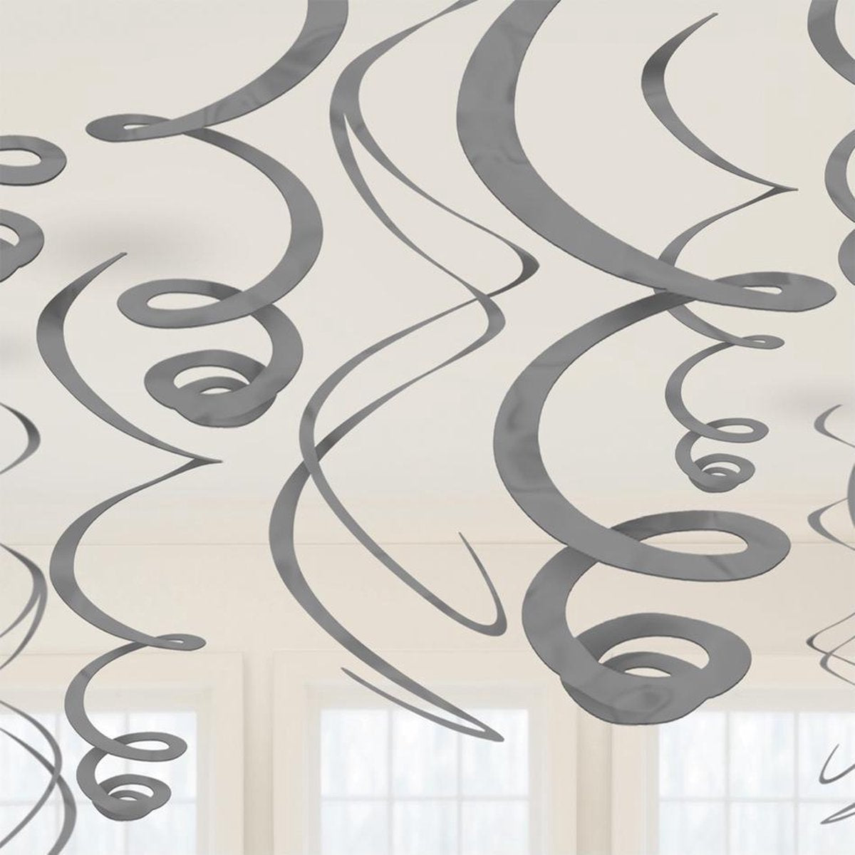 Swirls Zilver - 12 stuks