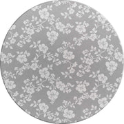 MixMamas Rond Tafelkleed Gecoat - Ø 160 cm - Hibiscus -Beige