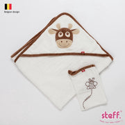 Steff Swissy badcape 70x70 cm met washandje