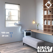 Airco raamafdichtingskit - 160 x 20 cm - Geschikt Voor Schuifraam  - Energiebesparend - Houdt insecten buiten