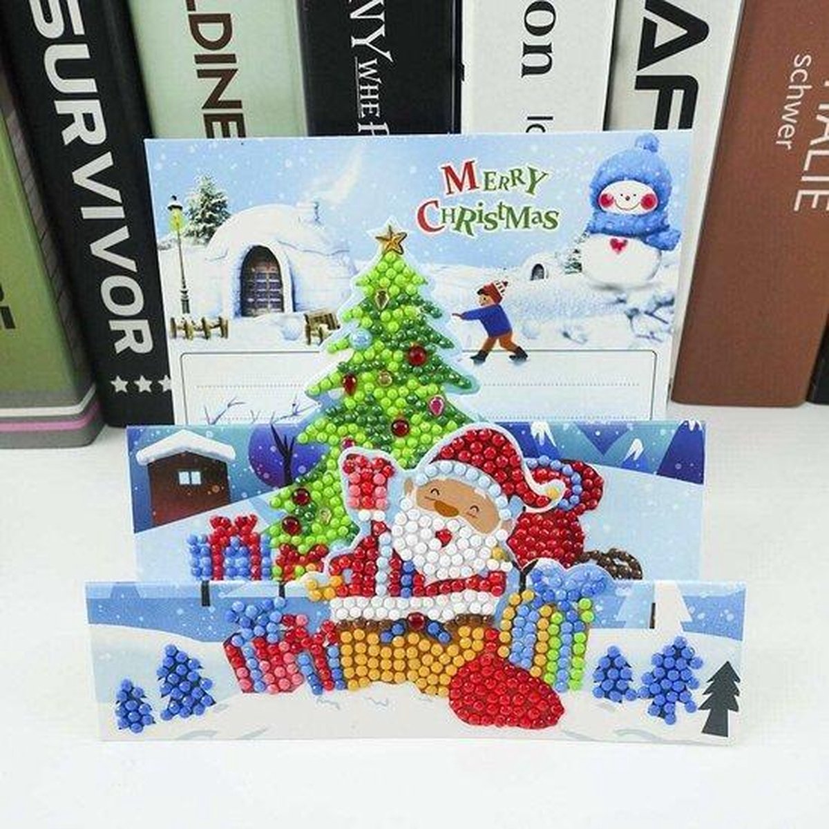 Diamond Painting kaart 3D Merry Christmas II