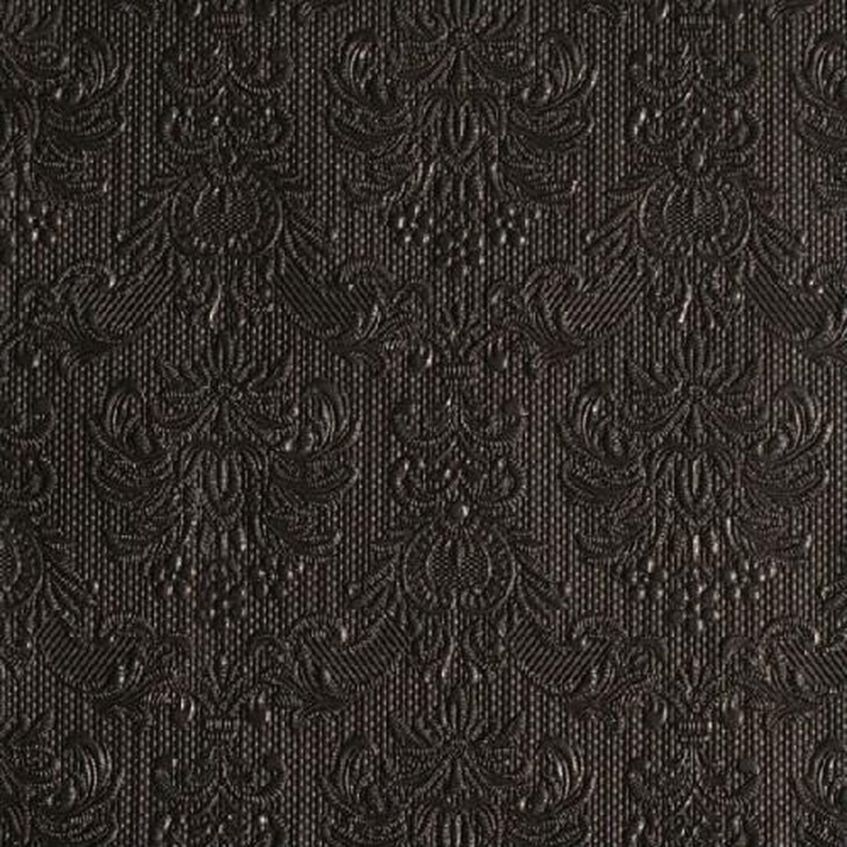 30x stuks Servetten zwart barok stijl 3-laags - elegance - barok patroon - Feest artikelen - feest decoraties