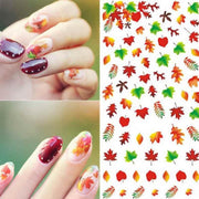 Nail art stickers blad blaadjes +-70 pcs