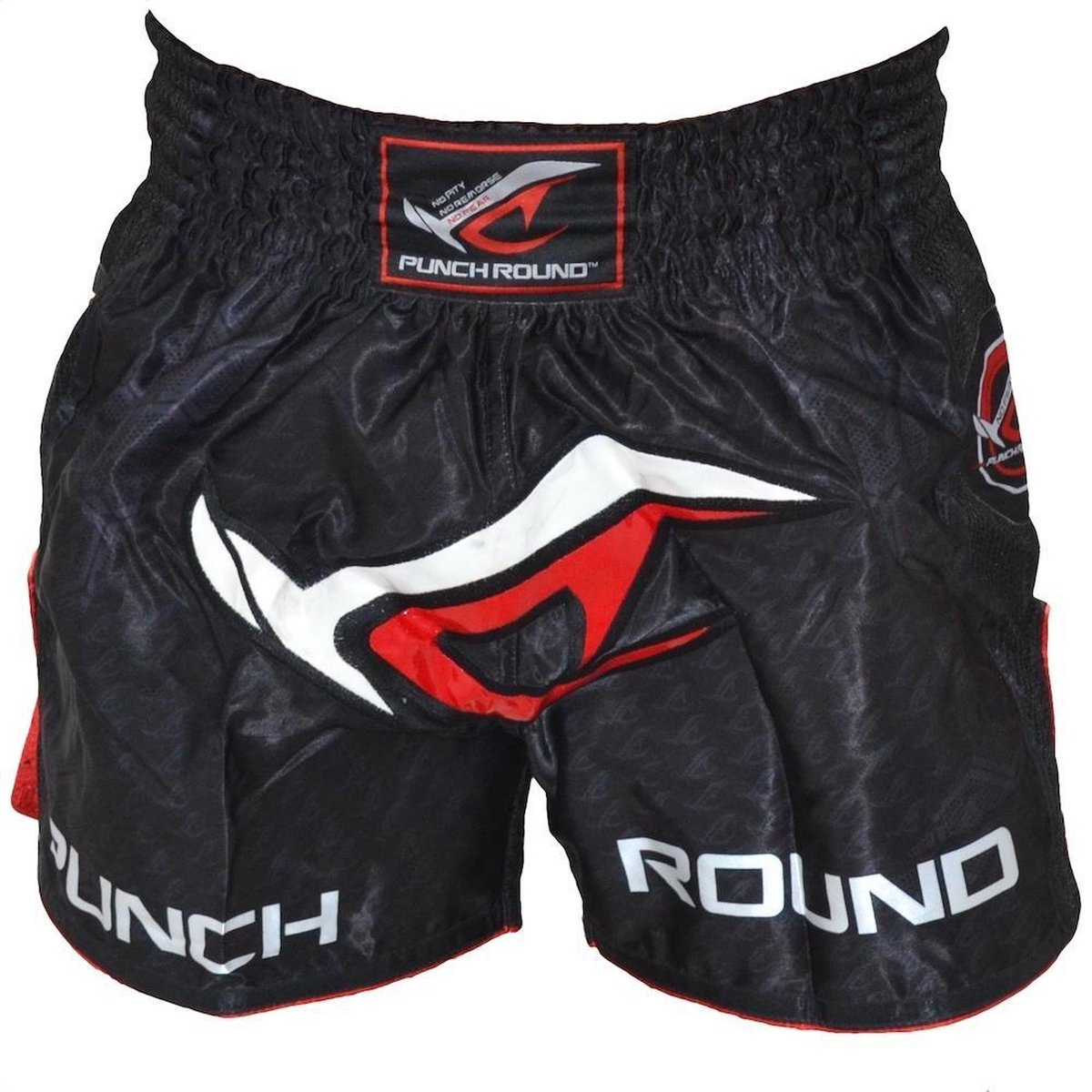 Punch Round NoFear Muay Thai Kickboks Broek Zwart Rood L = Jeans Maat 34