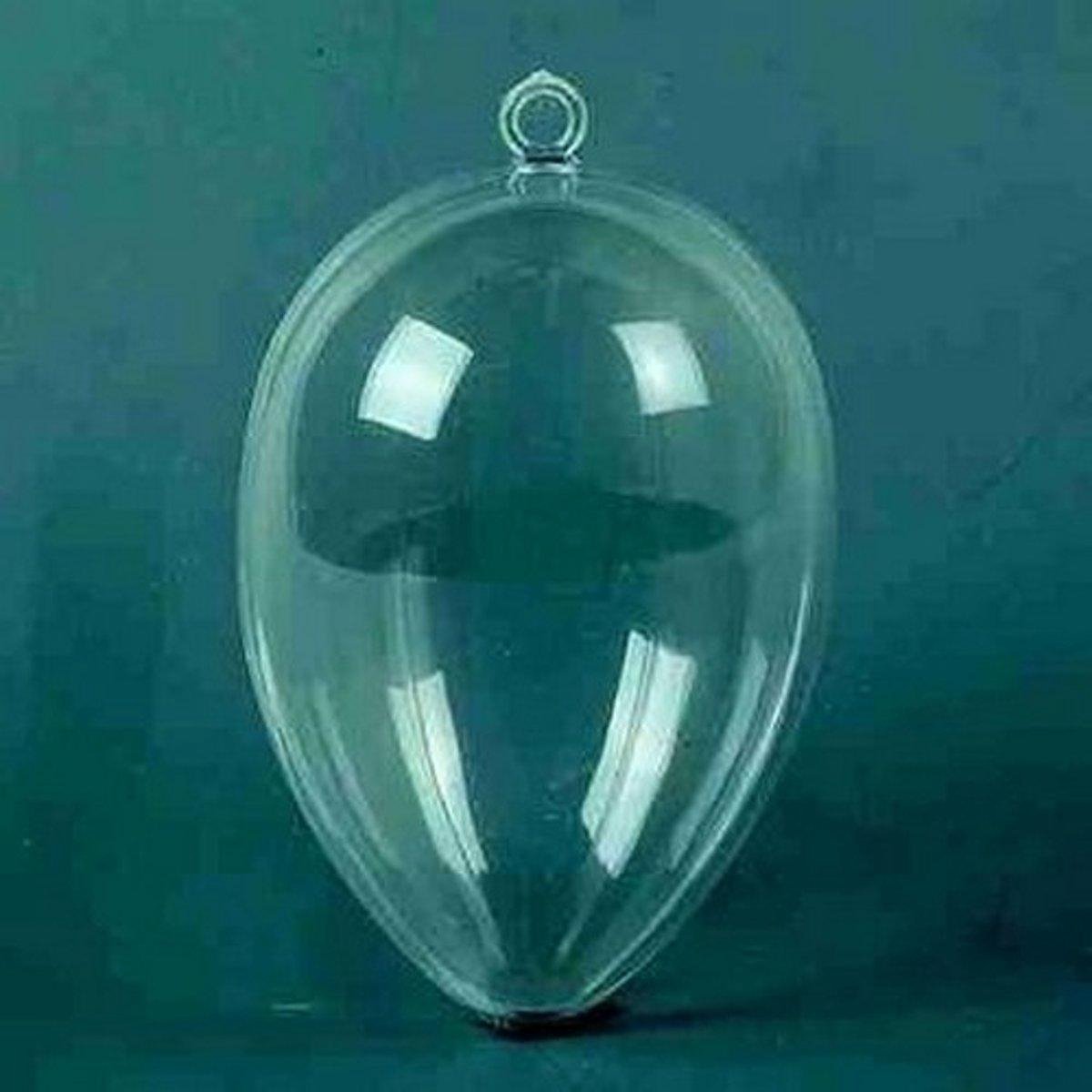 Plastic ei [ Perspex ] transparant 10 cm tweedelig