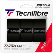Tecnifibre Contact Pro - 0.60mm - Zwart - Overgrip - 3 stuks
