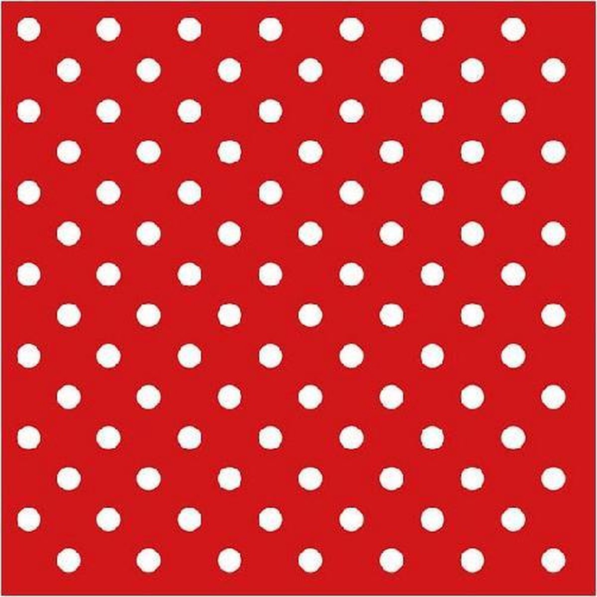 40x Rode servetten met witte stippen 33 x 33 cm - Papieren wegwerp servetjes - Rood/wit/stippen/spaans- feest artikelen - feest decoraties