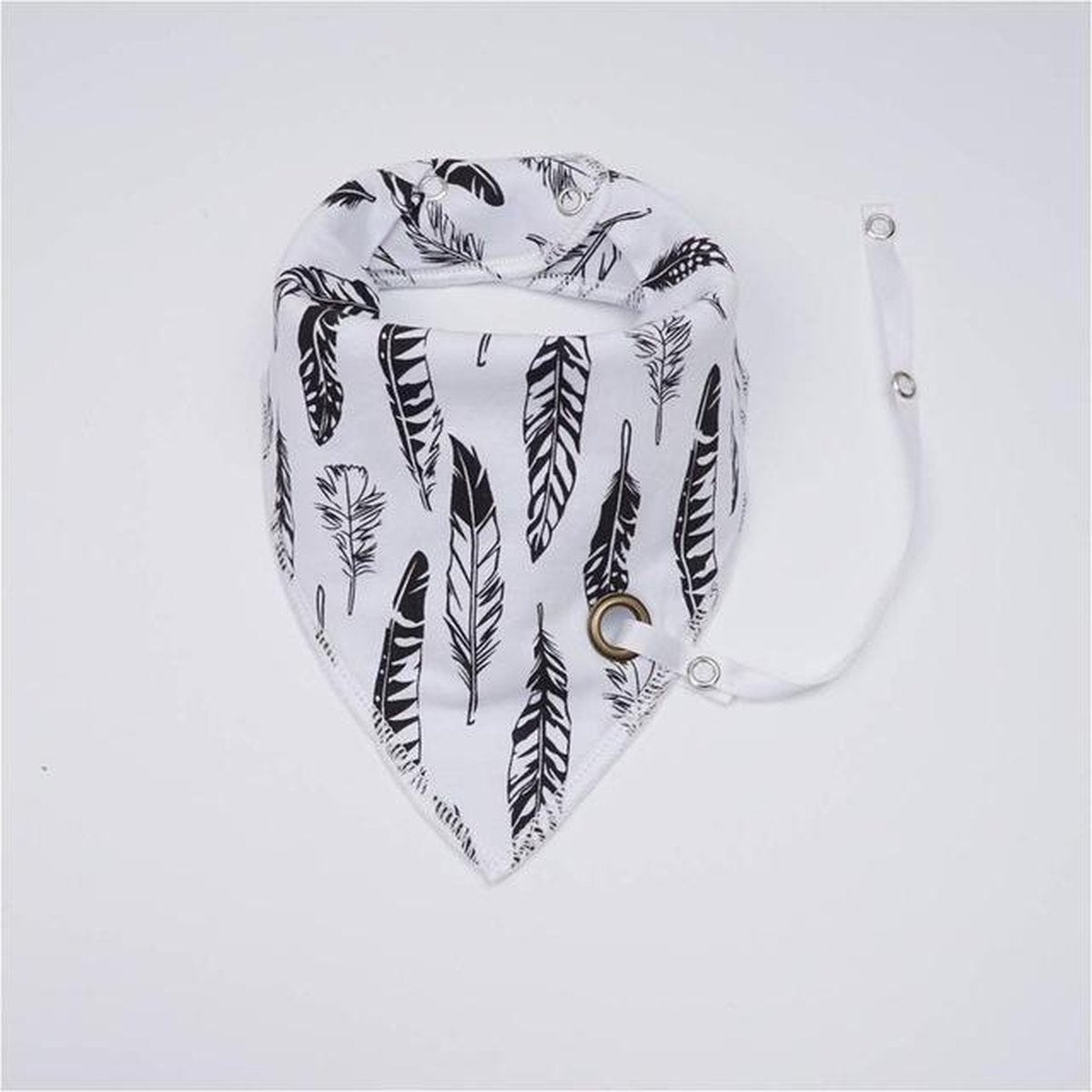 JillyBee - Slab - Slabbetje - Slabber - Bandana - Speenkoord - Speen - Wit - Zwart