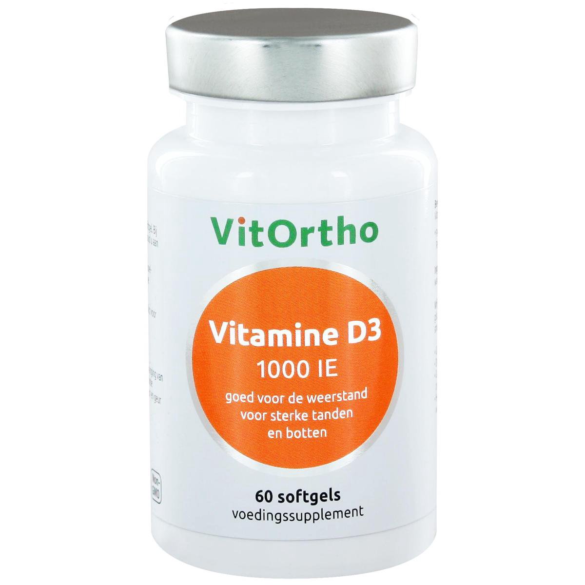 VitOrtho Vitamine D3 1000 IE - 60 softgels