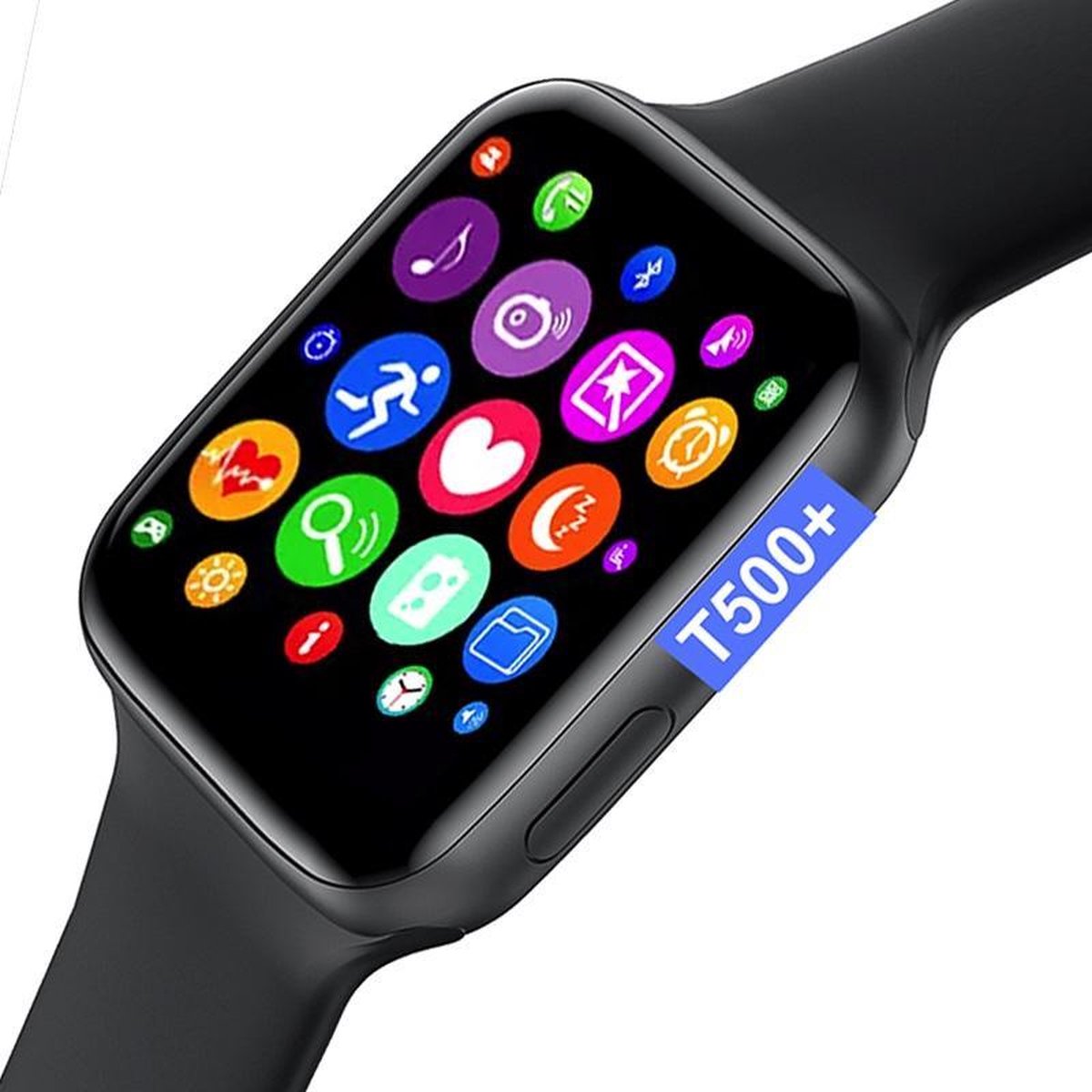 HiWatch 6 T500+ Multifunctioneel Stappenteller  Activity tracker Smartwatch  - Calorieën - Hartslagmeter - Temperatuurmeter - Sporthorloge voor Dames en Heren- Sociaal-media -  Bellen - SMS - WhatsApp - Bluetooth - Zwart