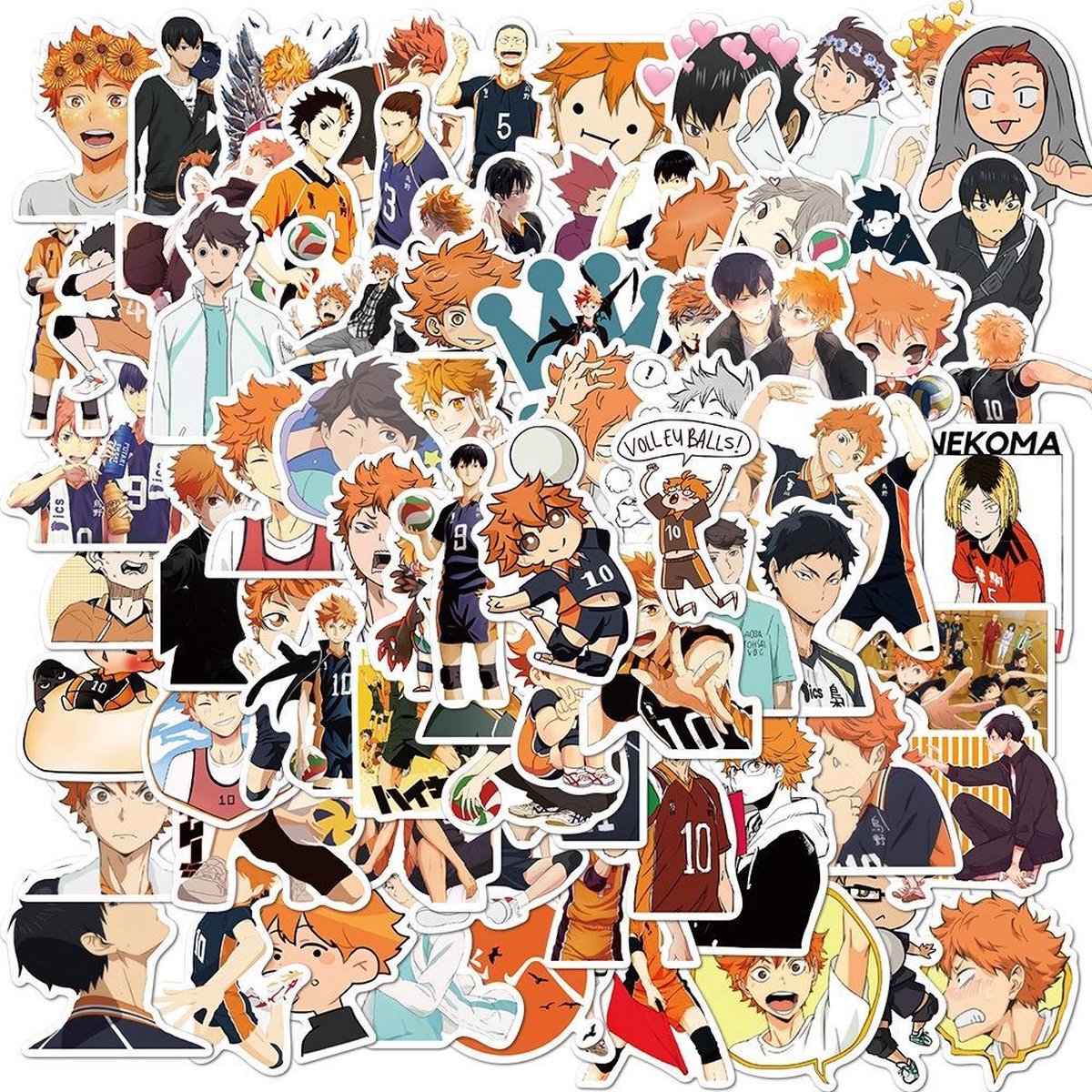 Haikyuu! sticker mix - 102 stickers voor laptop