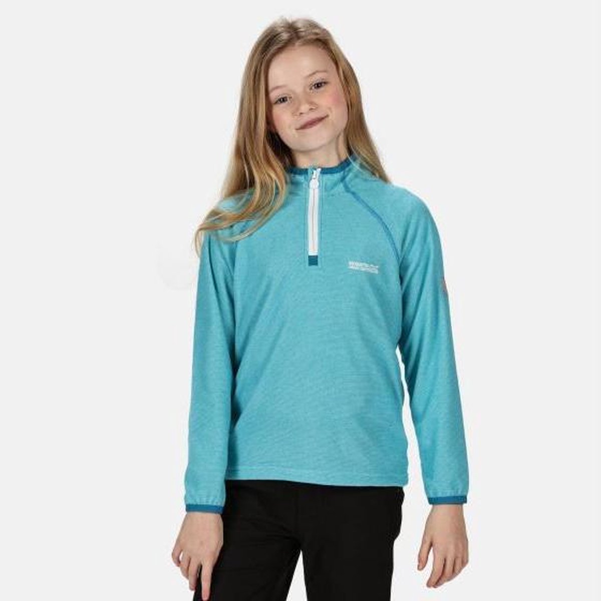 Loco Lichtgewichte ministreep Fleece met halve rits van Regatta voor Kinderen