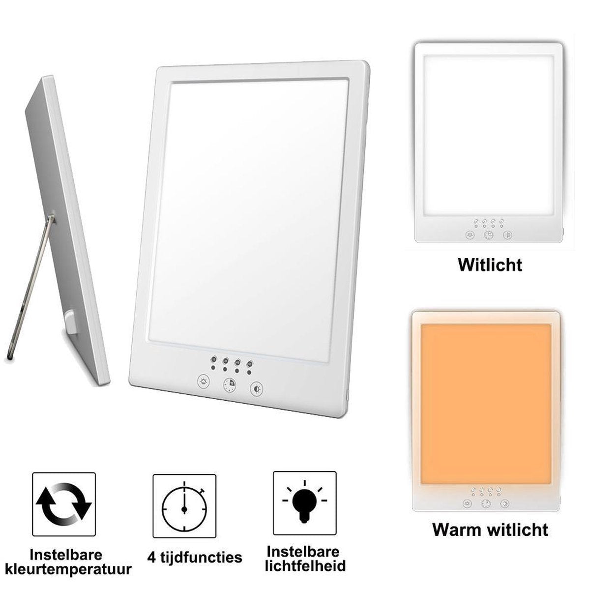 IMPAQT Daglichtlamp - Compact en dun - twee lichtkleuren - instelbare felheid