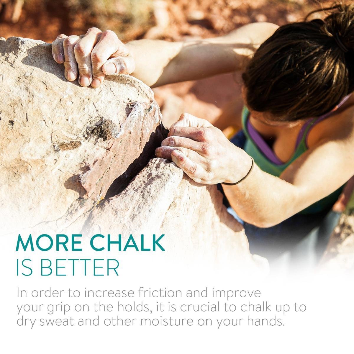 Navaris chalk bag - Krijttas voor boulderen en klimmen - Pofzak geschikt voor kalk en magnesium - Met trekkoord - Grijs/lichtblauw