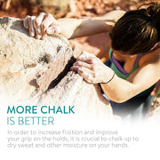 Navaris chalk bag - Krijttas voor boulderen en klimmen - Pofzak geschikt voor kalk en magnesium - Met trekkoord - Grijs/lichtblauw