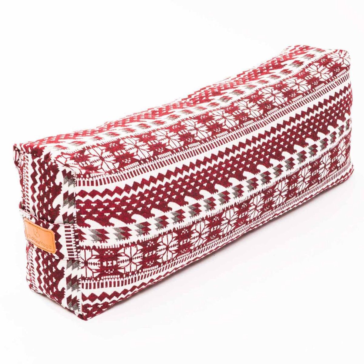#DoYourYoga - Hoekig Yoga bolster - »Paravati« - Meditatiekussen met bio-organische Spelt vulling - L67 cm & diam.13 cm - Style (9)
