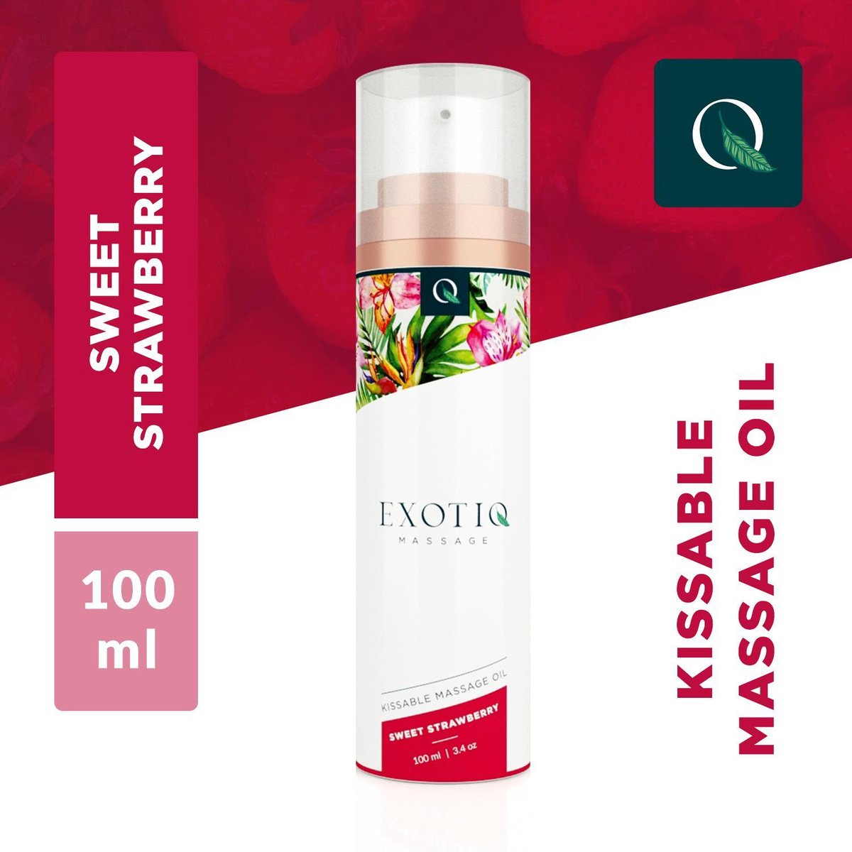 Exotiq Massageolie Sweet & Fruity - Sweet Strawberry - 100 ml